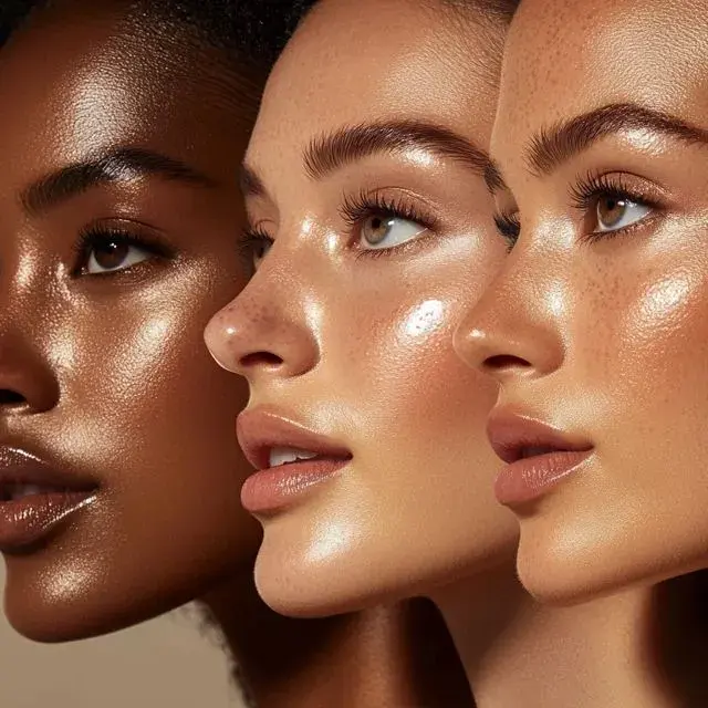 Detalhe de tratamento facial com radiofrequência
